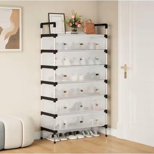 خزانة و منظم أحذية بسبع طوابق مع علاقة