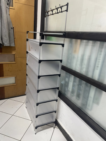 خزانة و منظم أحذية بسبع طوابق مع علاقة